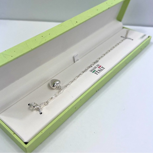 MÍA FIORE, HEART BRACELET, ITALIAN STERLING SILVER, 7.5 INCHS WOMEN’S BRACELET - Picture 3 of 12